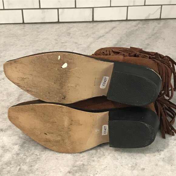 Smoky Mountain Boots Western Boots Youth Size 2 Brown Suede Fringe Cowgirl - Picture 6 of 7